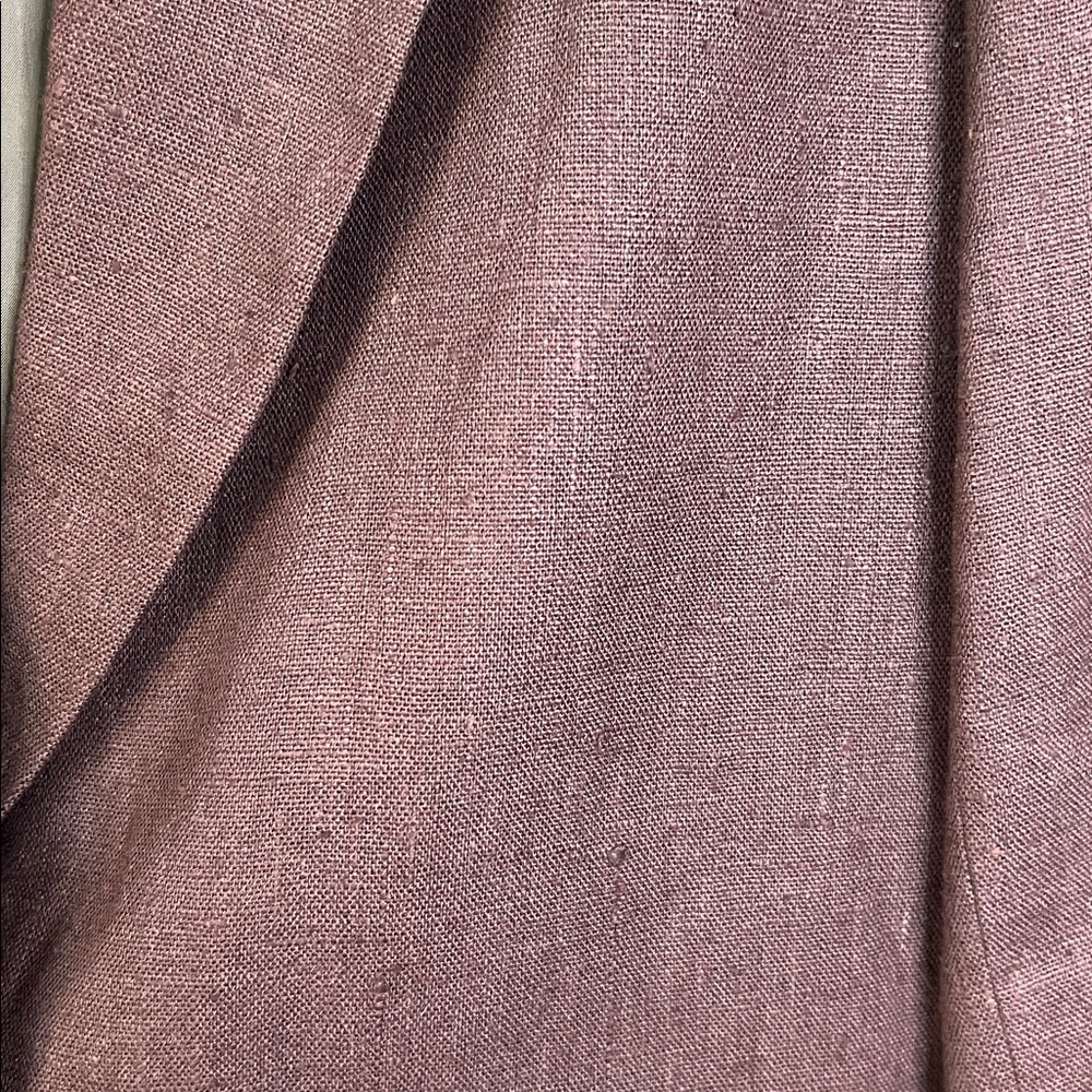 Vintage Harve Benard Chocolate Brown Linen Long Sleeve Blazer Size 4 Tall - Picture 6 of 7